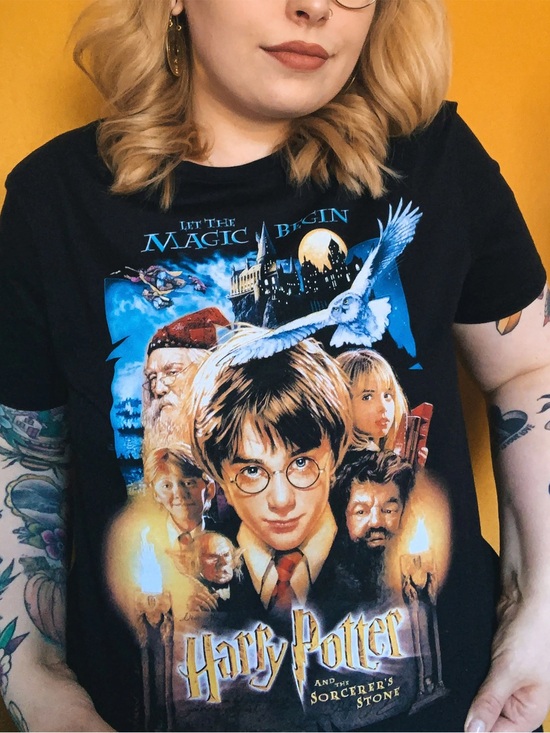 Warner Bros. Tops - Warner Bros Harry Potter Graphic Tee NWT S M L Sorcerer's Stone Movie Poster Art
